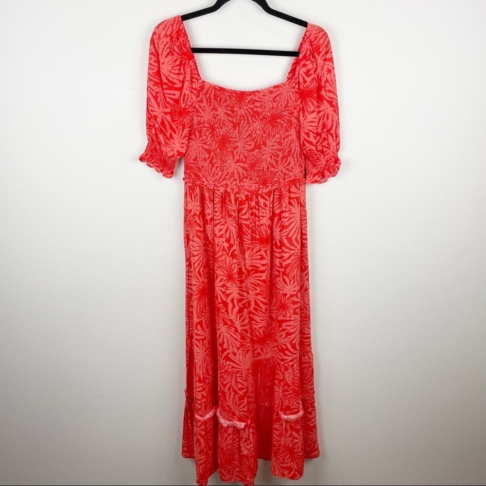 NWT Betsey Johnson Palms of Paradise Maxi Dress in Spicy Orange - Picture 2 of 7
